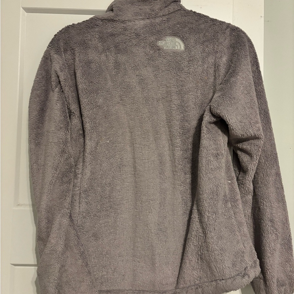 Fuzzy gray zip up north jacket - Picture 5 of 5